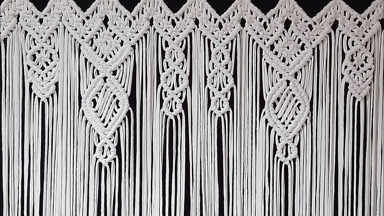 Tutorial Cortina en Macramé N48. Macramé Curtain Tutorial. Tutoriel de rideau en macramé.