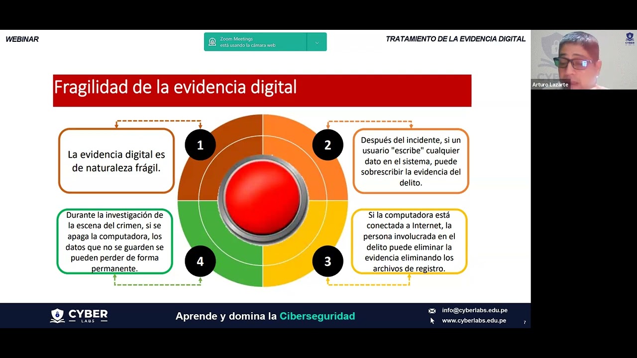 WEBINAR: TRATAMIENTO DE LA EVIDENCIA DIGITAL FORENSE