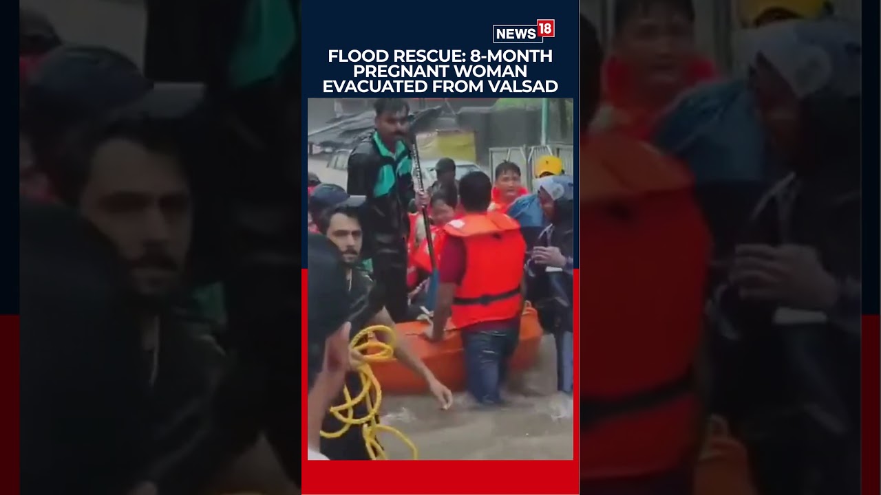 Gujarat Floods: 8-Month Pregnant Woman Rescued from Inundated Valsad Locality| N18S