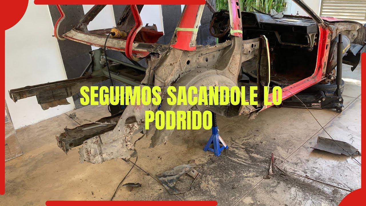 Seguimos cortando la chapa oxidada del datsun