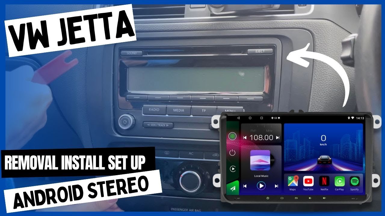 VW Jetta Radio Removal Android Car Stereo Install Setup Head Unit Android Auto Pair