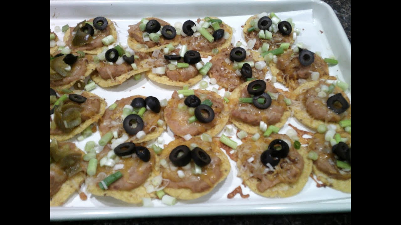 Dee's Mini Tostada bites for our Football Game