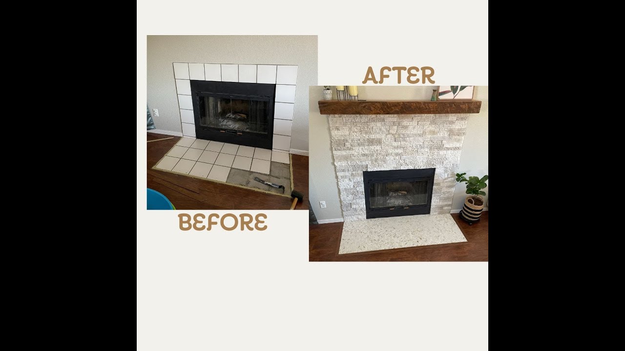 DIY Fireplace makeover using AirStone