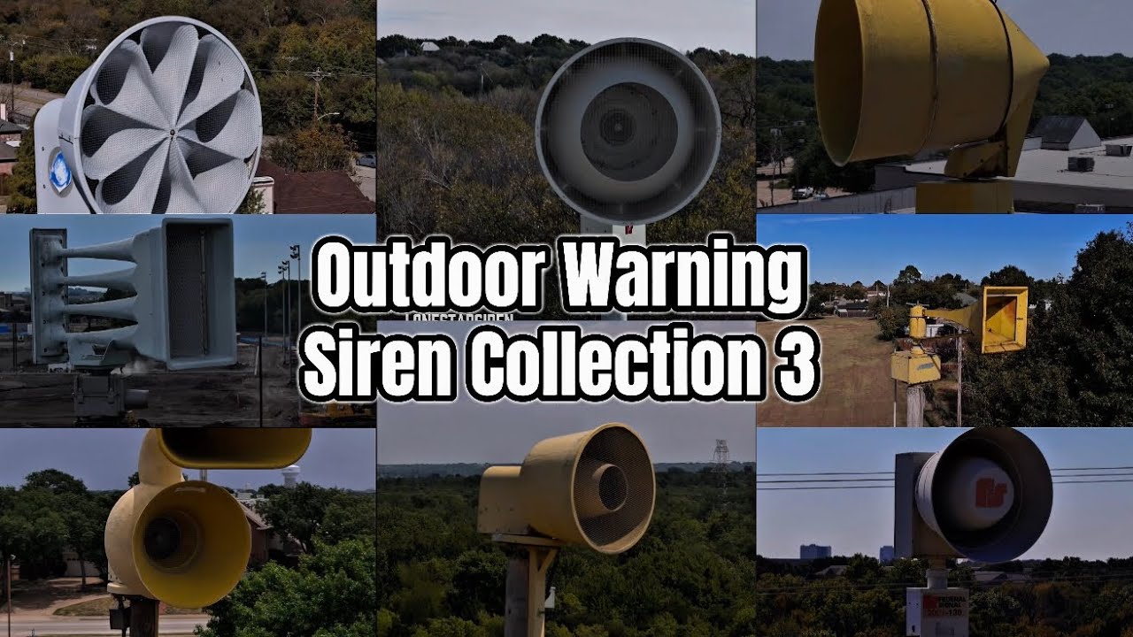 Outdoor Warning Siren Drone Compilation - Pt 3