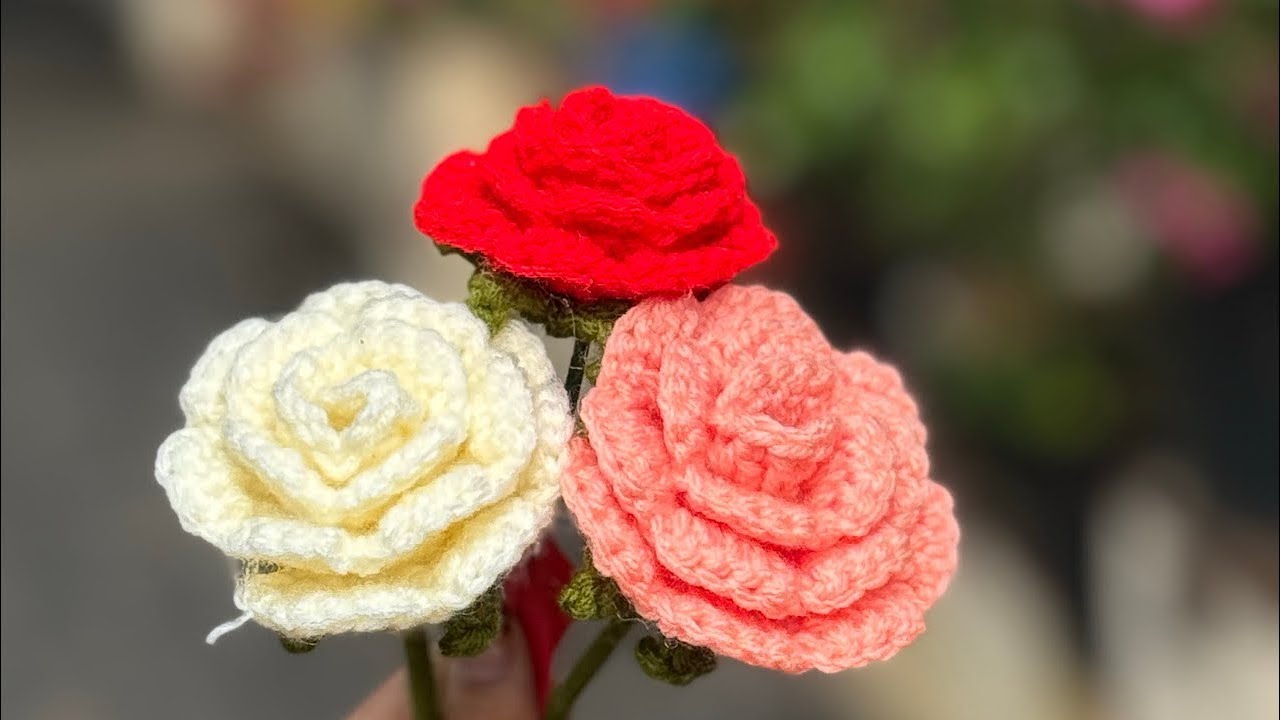 beginner friendly crochet rose making 💐🌹 #diy #trending #crochet #viral #viralvideo 