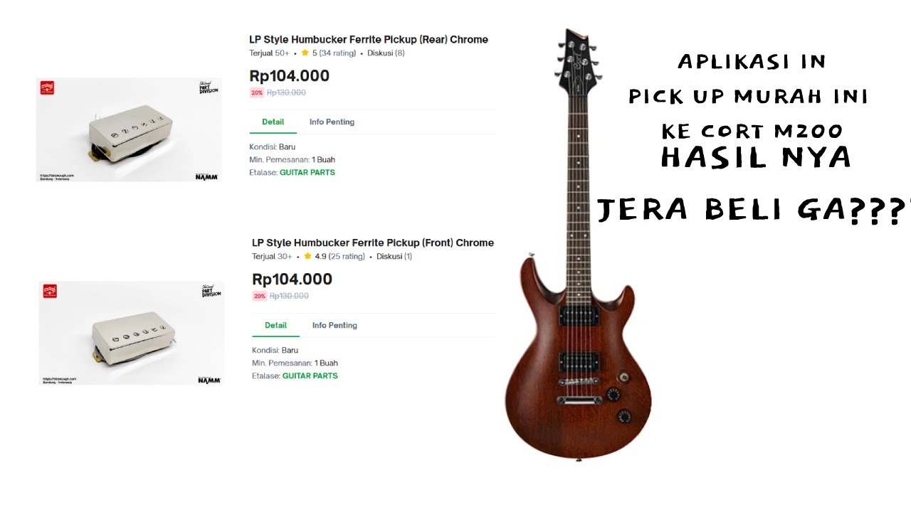 Review pick up guitar Stranough seri LP Style Humbucker Ferrite (Bridge & Neck)