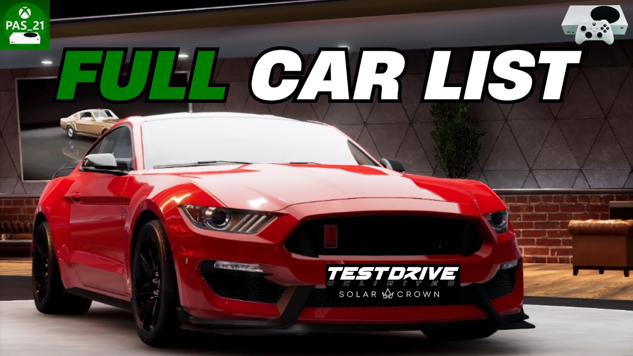 All Cars in Test Drive Unlimited Solar Crown