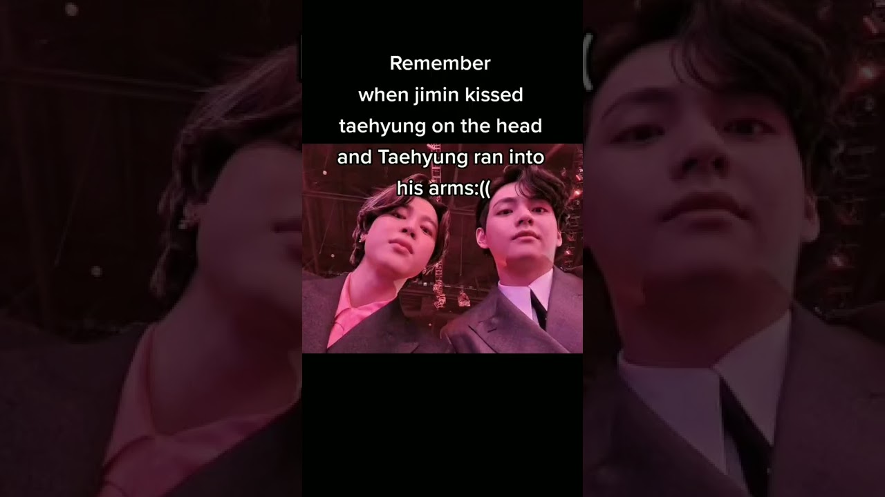 When Jimin Kissed Taehyung On Forehead Then Taehyung Run Into Jimin's Arm 🥺