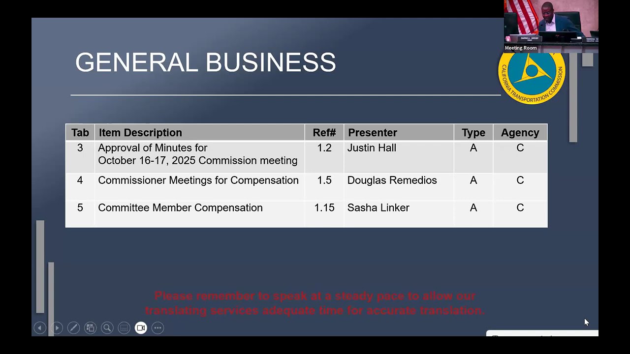 December 4, 2025 CTC Meeting