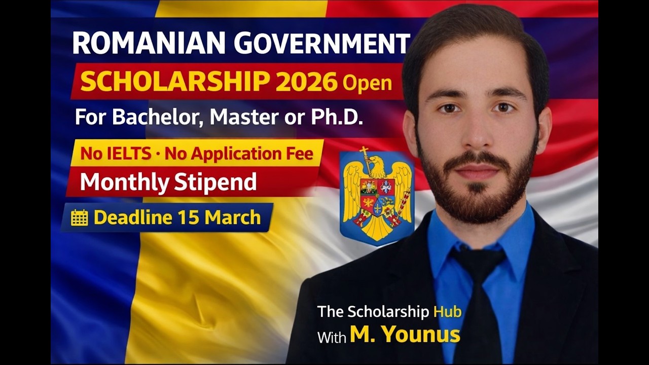 Romania Government Scholarship 2026 Open Now | No IELTS & Application Fee | Full Guide| Fully Funded