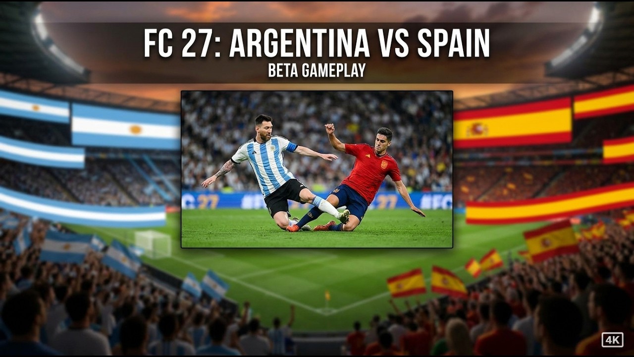 FC 27 Beta Gameplay | Argentina vs Spain | International Match | 4K