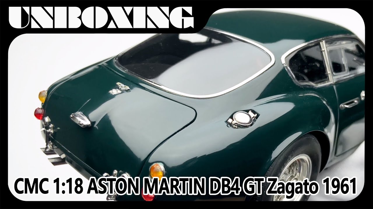 ASTON MARTIN DB4 GT Zagato 1961 / 1:18 CMC car model / AMR unboxing