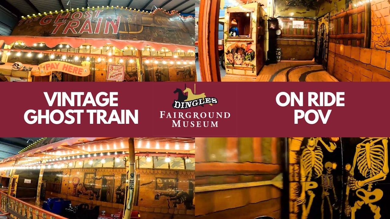 Dingles Ghost Train on Ride POV HD Fairground Musuem