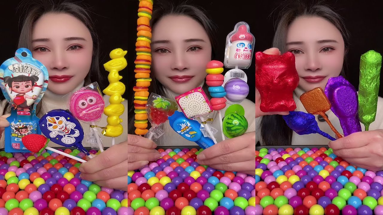 ASMR Конфеты 🍬 Игрушки принцессы 👑 Забавные очки 🤓 Фруктовое желе 🍇 Клубничные лакомства 🍓 EP480