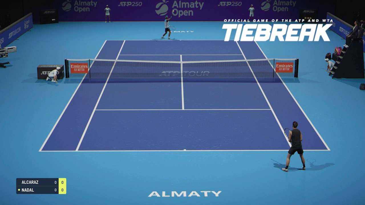 TIEBREAK - Rafael Nadal Vs Carlos Alcaraz I Almaty Open I EPIC SET I Legendary AI (PS5)
