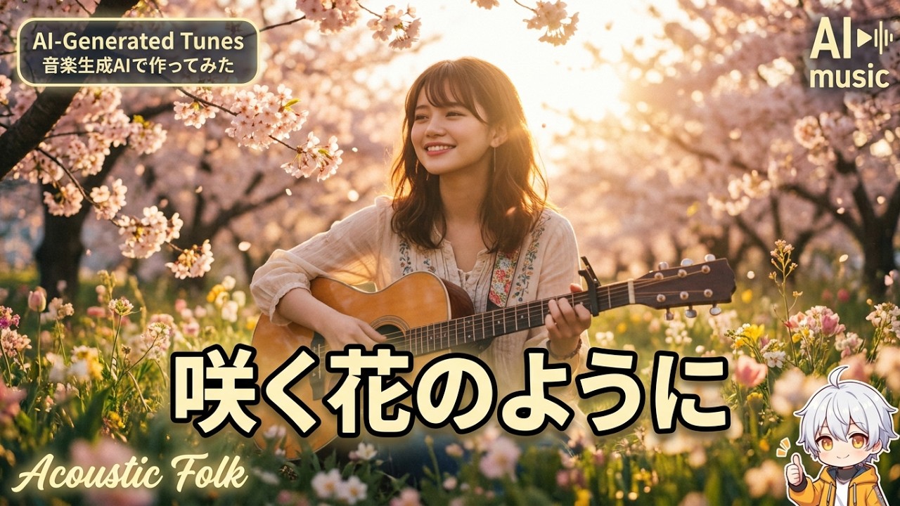 咲く花のように【音楽生成AIで作ってみた】＃1980 #AcousticFolk