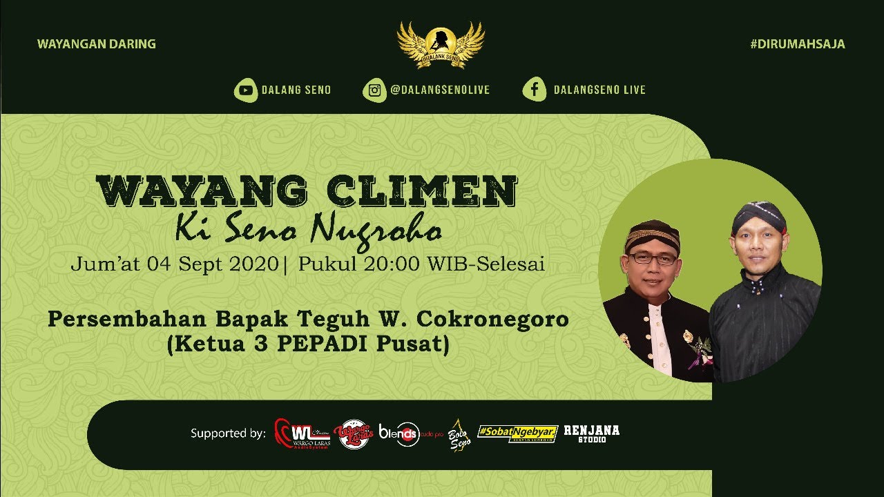 #LiveStreaming Wayang Climen Ki Seno Nugroho - JOKO UDOWONTO