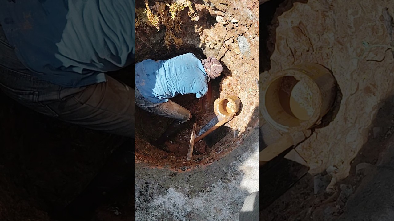 Awesome Working Techniques for damaged pipe control during pit digging