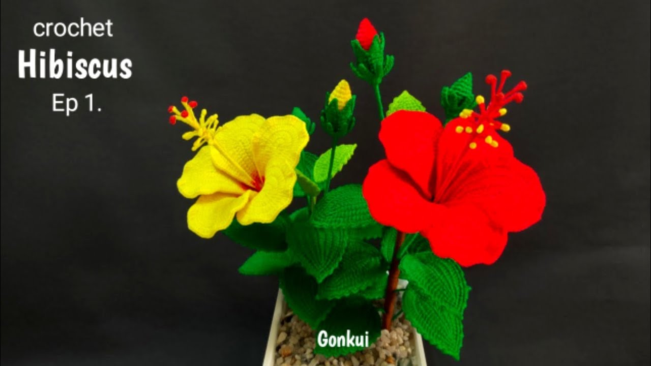 Ep1. Petals 🌺 Crochet Hibiscus flower Tutorial step by step #crochetflower #crochet #crochettutorial