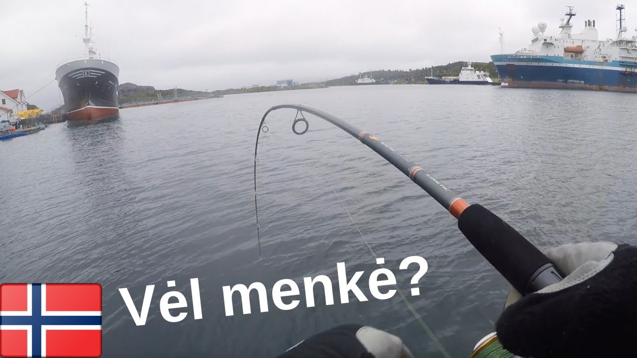 Žvejyba Norvegijoje. Nauja me&scaron;kerė ir rimtas kibimas (Norvegija).