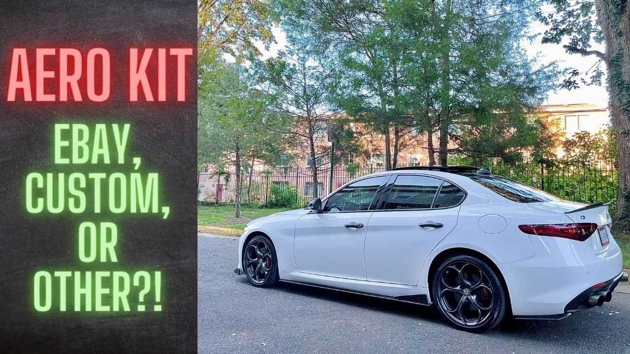Alfa Romeo Giulia - Aero Kit; Front Lip, Side Splitters, Corner Splitter & Spoiler