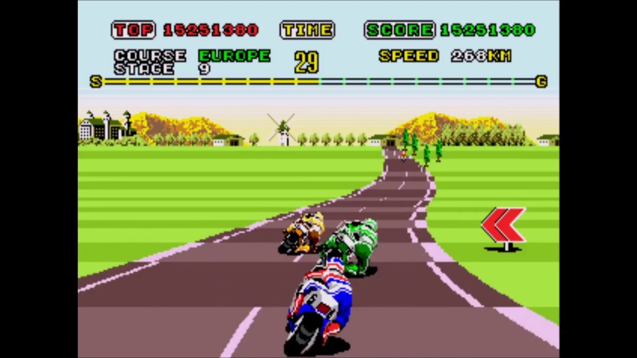 Super Hang On - Sega Mega Drive / Genesis - Expert - WIN + Ending