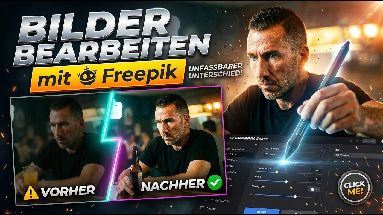 Bilder bearbeiten mit Freepik (Retusche und Bildlooks)