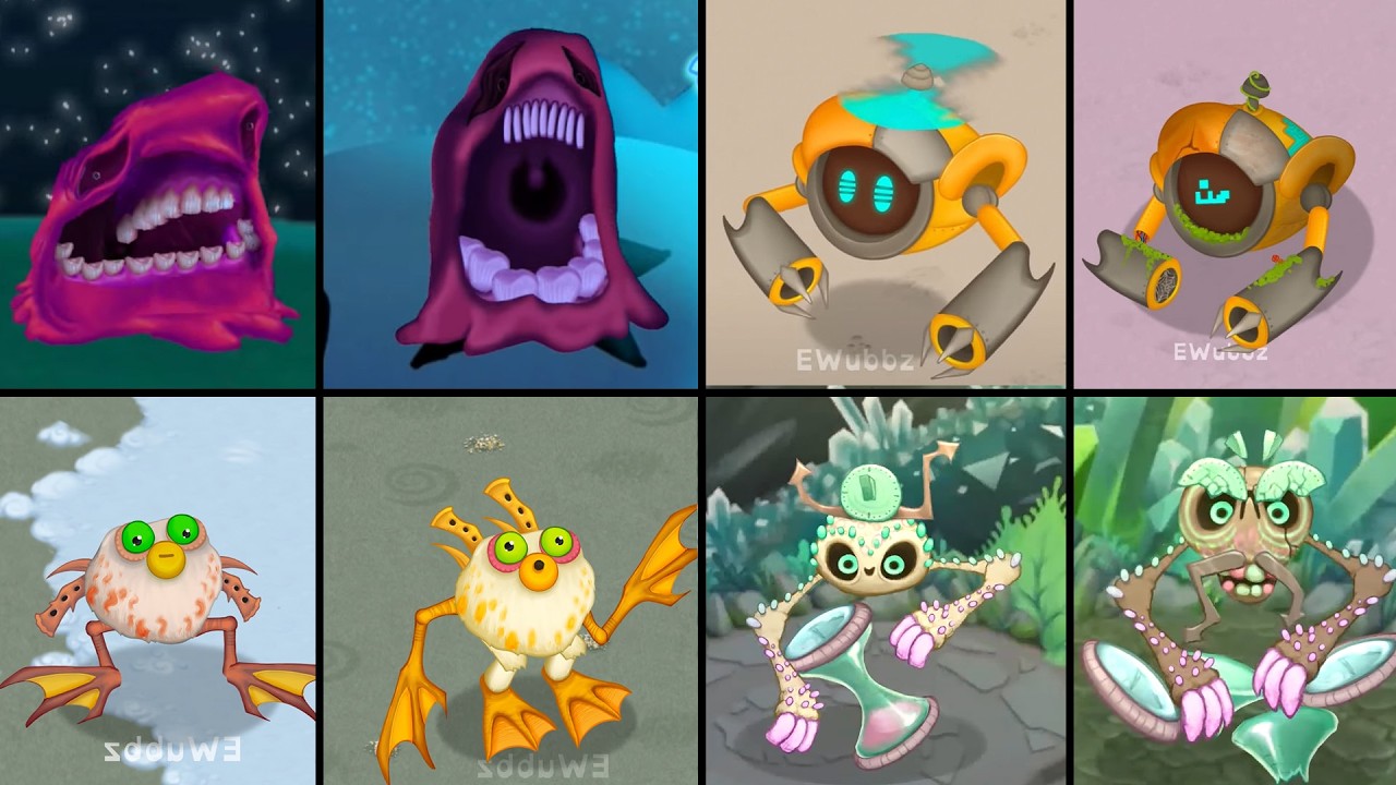 ALL Monsters Fanmade by Ewubbz vs Raw Zebra | My Singing Monsters