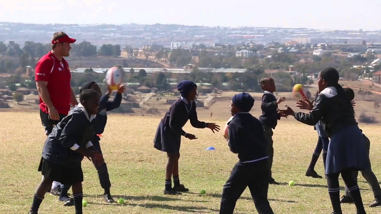 Learning gets a little easier as pupils receive DeskBags, play a bit of rugby