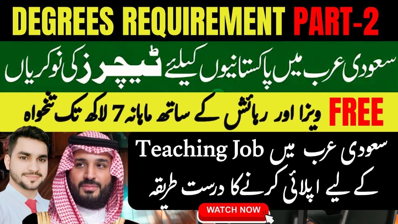 Teaching Jobs in Saudi Arabia | How to Apply & Requirements | Tips to apply in 2025 |  | Part-II |