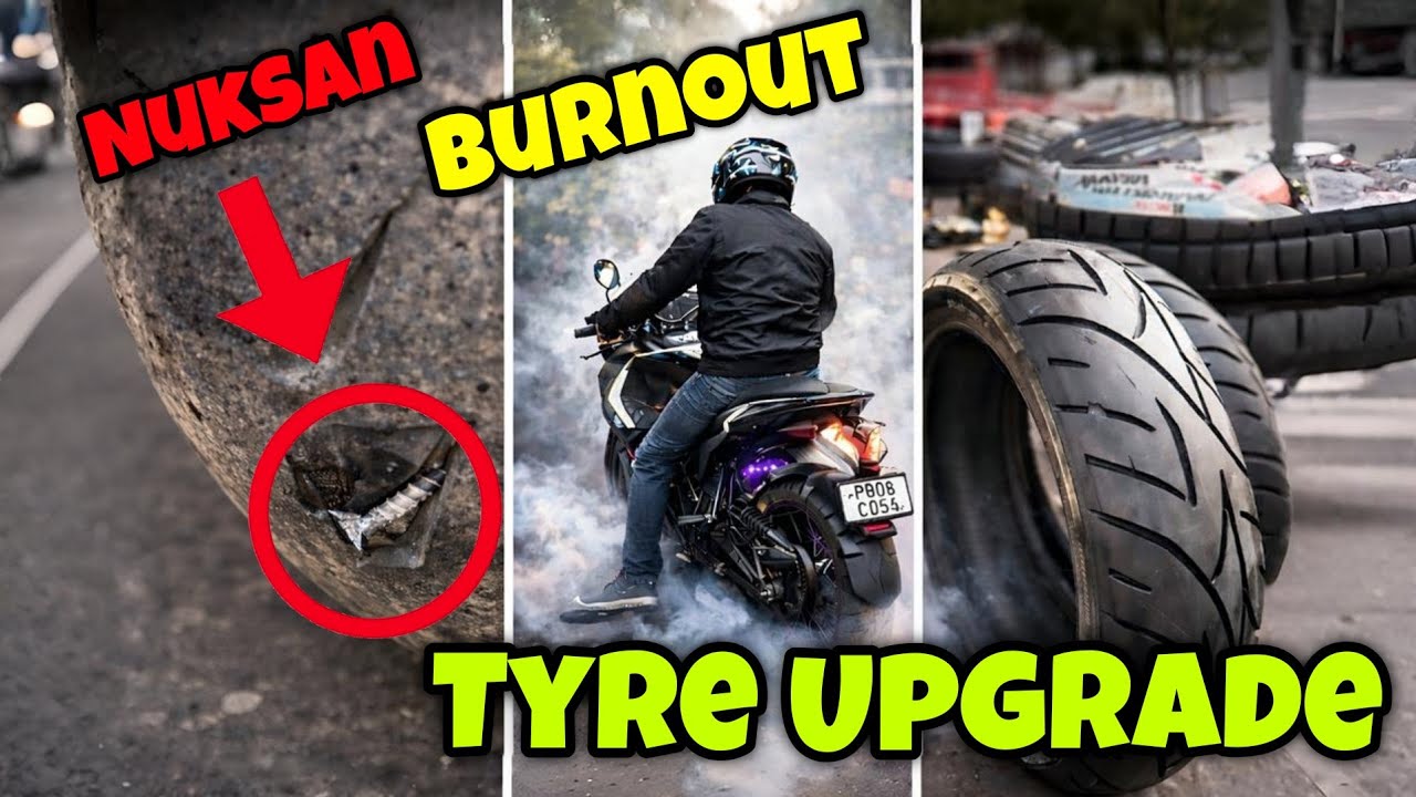 Akhri Burnout on my RS200 😨 Rare Tyre Upgrade | Worth or Waste ?? #viralvlogs #bikerider #burnout 
