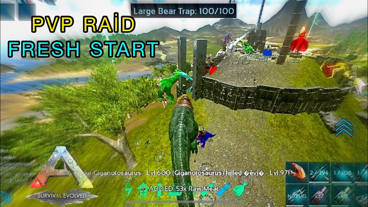 ( ARK MOBİLE ) PVP RAİD FRESH START PART 6