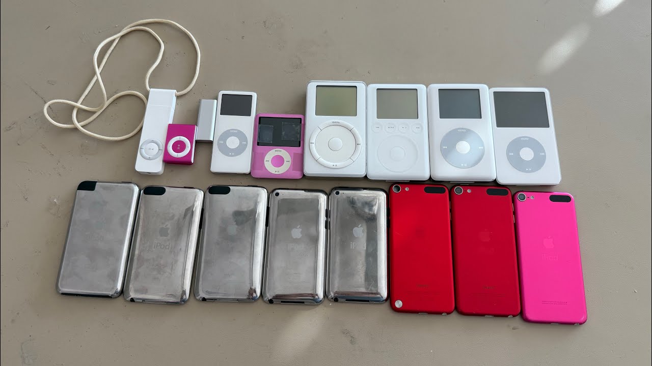 This is every iPod I own in 2025