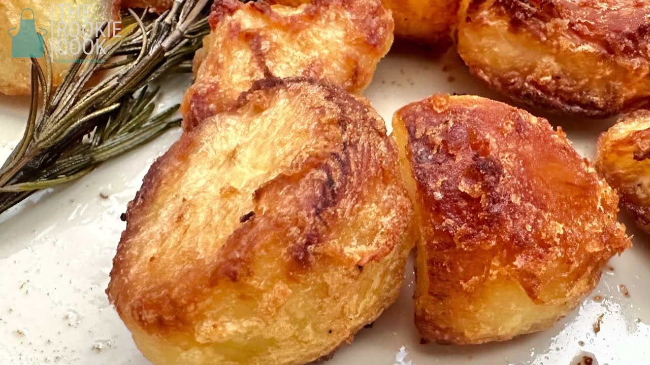 Ultimate Roast Potatoes - Super crunchy made with Goose fat, Rosemary and Garlic. Easy Recipe.