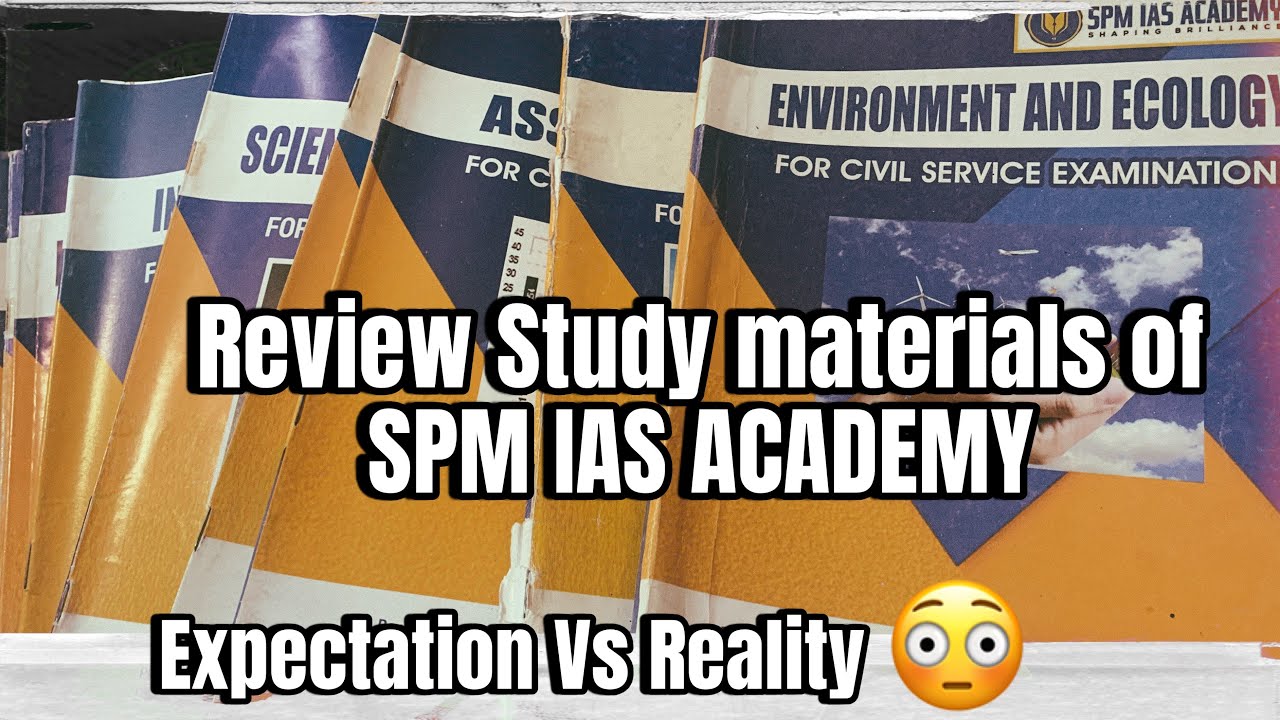 Review Study materials of SPM IAS academy📚📚Expectations Vs Reality🙂