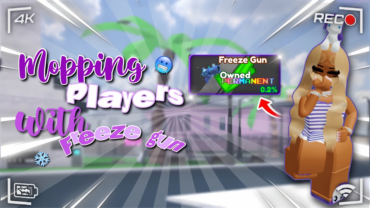 Mopping Players Using Freeze Gun On ROBLOX Baddies