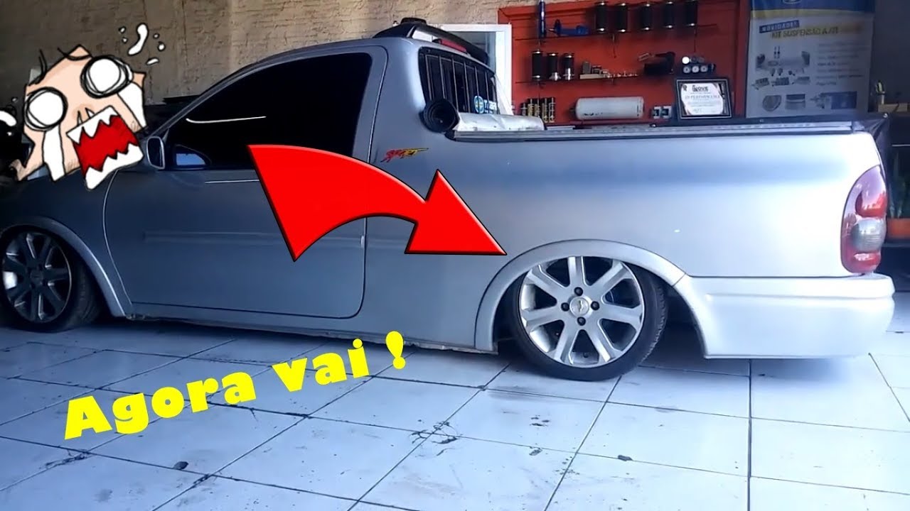 Pick up corsa Suspensão a AR, sistema da suspensão traseira!