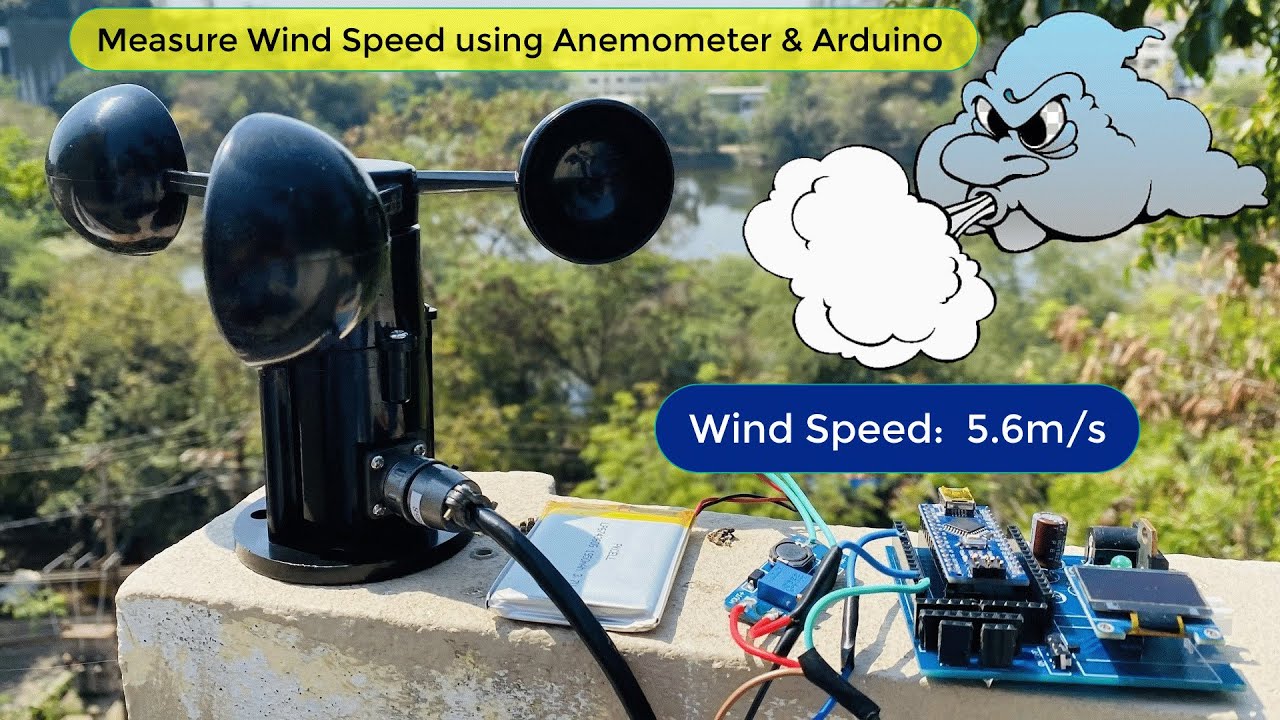 Wind Speed Measurement using Anemometer & Arduino || DIY Arduino Anemometer