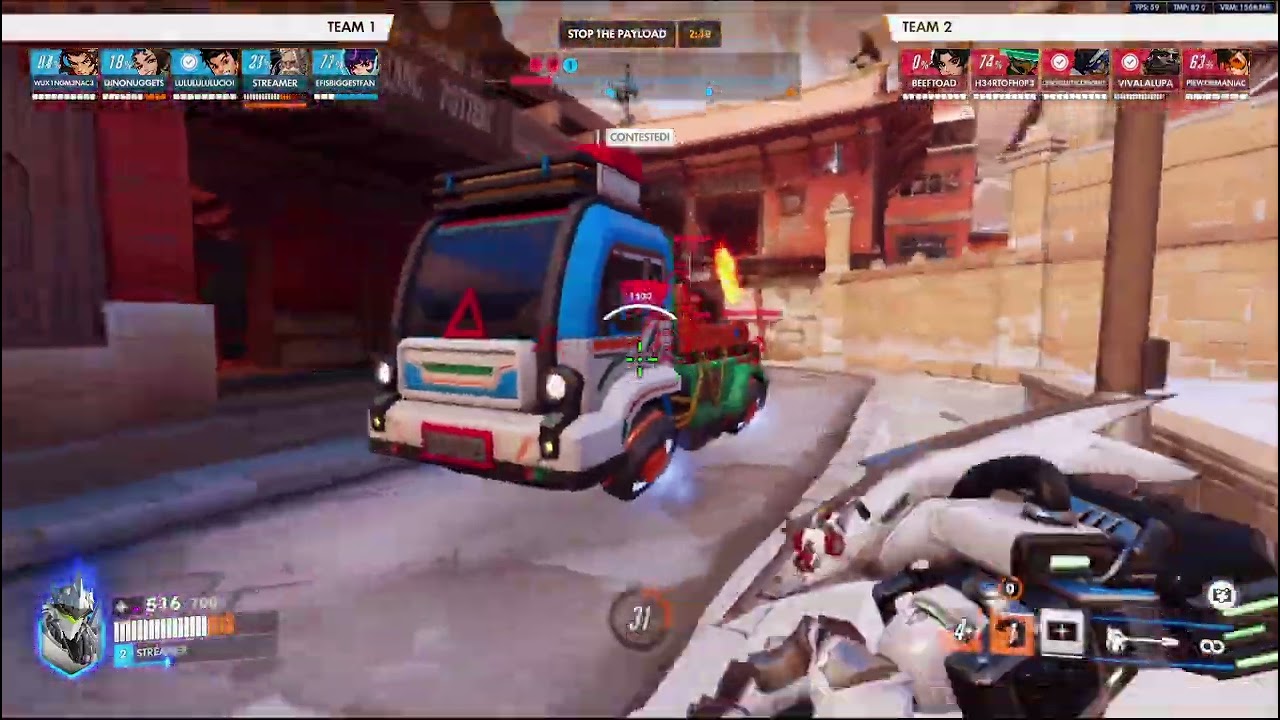 overwatch - biggest simp 9 in overwatch history after a 5k kill steal. hog bad gameplay video.
