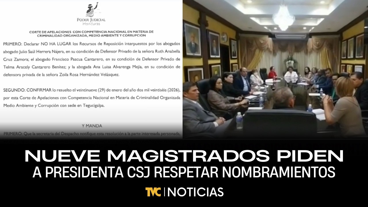 Nueve magistrados piden a presidenta CSJ respetar nombramientos