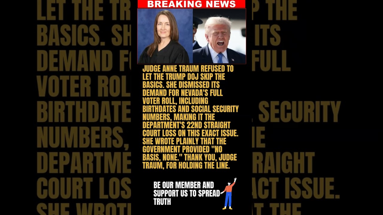 BREAKING: Trump DOJ Goes 0-for-22 as Nevada Court Rejects Voter Roll Grab