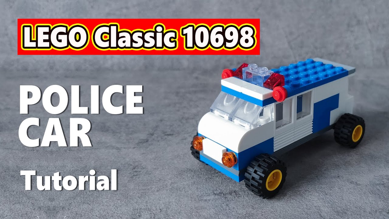 Lego Tutorial POLICE CAR (moc) | LEGO Classic 10698