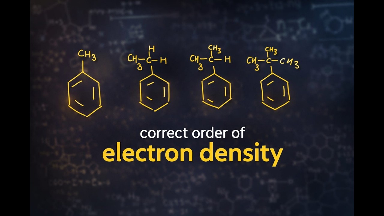Decreasing order of electron density in Toluene ,Ethyl Benzene,Isopropyl Benzene,tert-butyl benzene
