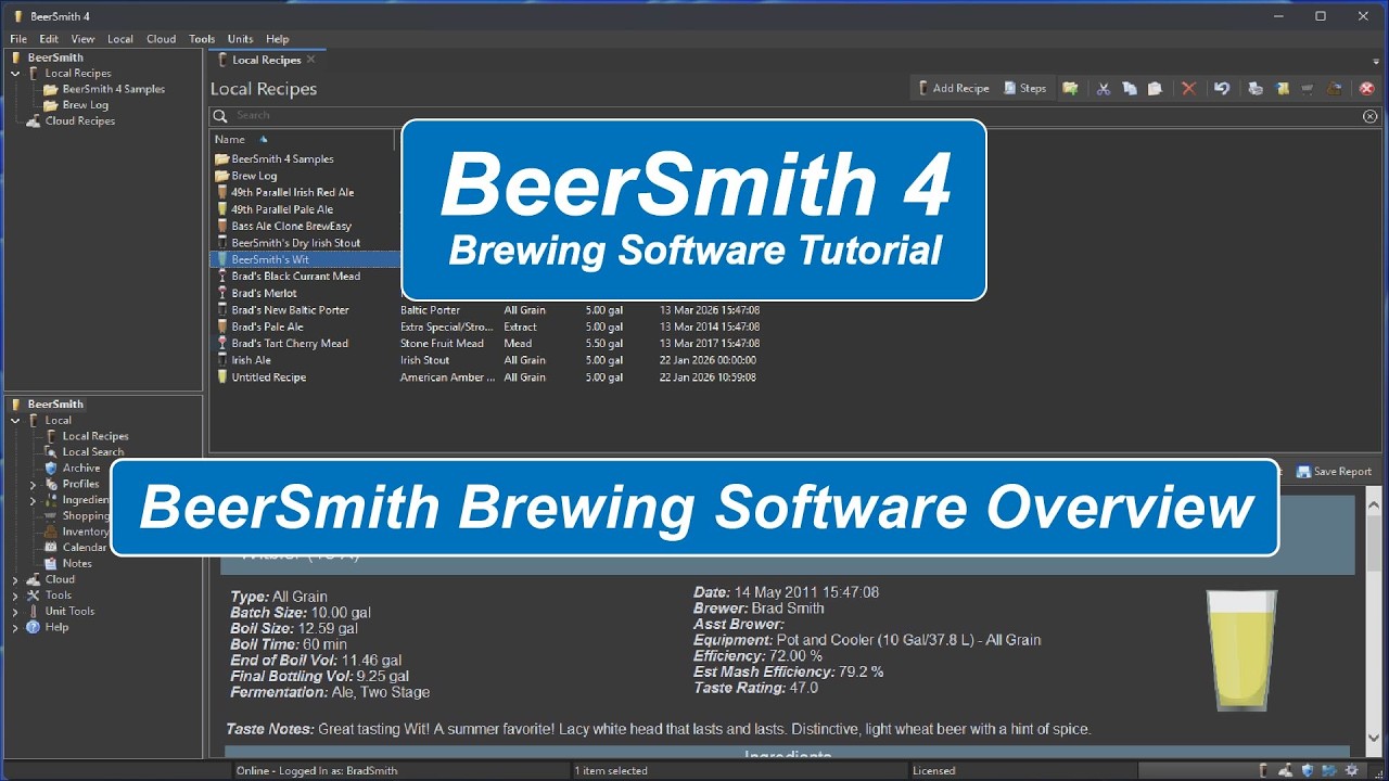 Обзор программного обеспечения для пивоварения BeerSmith 4