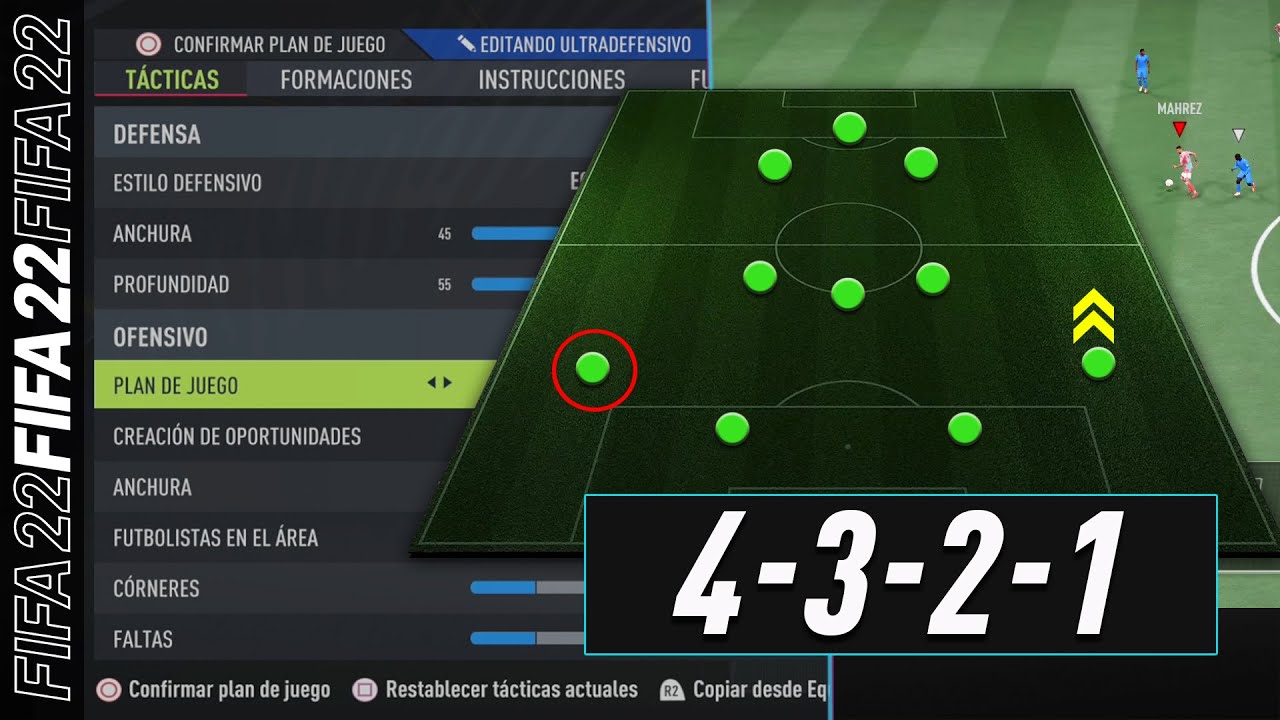 FIFA 22 | COMO JUGAR CON FORMACIÓN 4321 (PASO A PASO) TUTORIAL