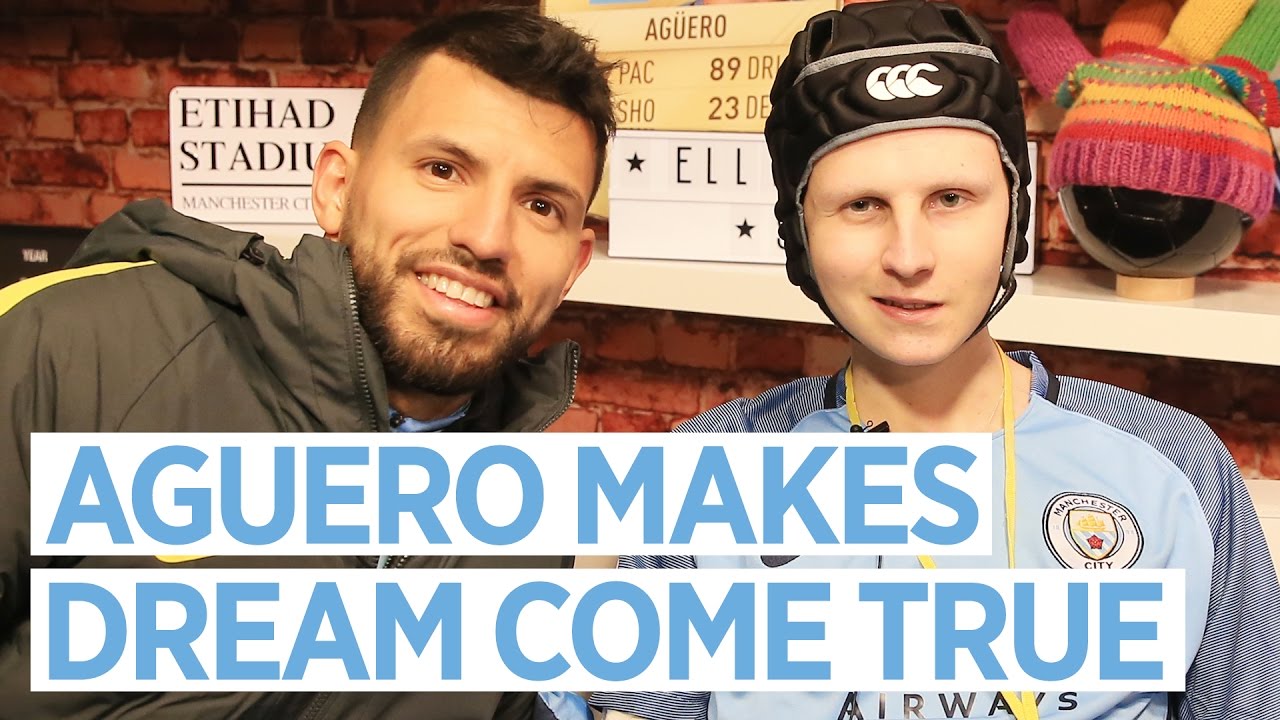AGUERO AND GUARDIOLA SURPRISE BRAVE FAN | Willow Foundation Wish Visit