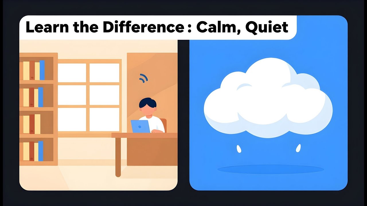 Calm or Quiet? Easy English Lesson with practice