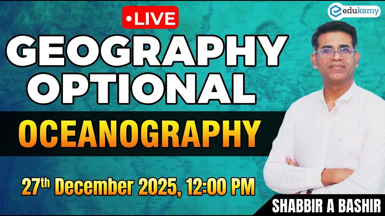 Curious about Oceanography? 🌊 Join Shabbir Sir's Live Class! 📚
