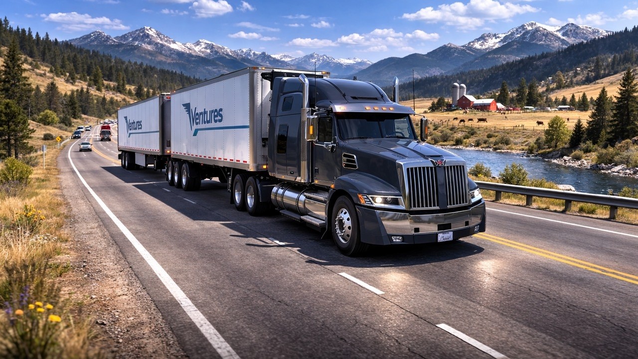 Driving a Twin-Trailer Truck in Montana - Western Star 5700XE - American Truck Simulator