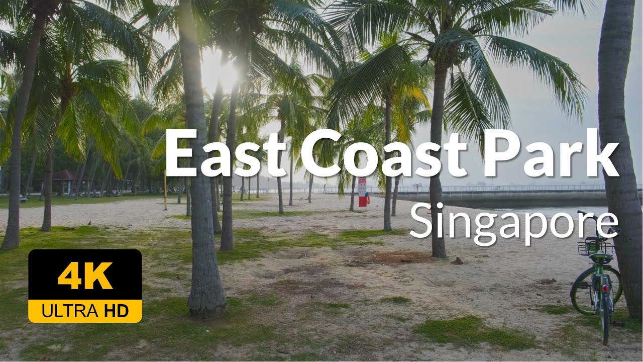 East Coast Park - 4K UHD 60FPS Walking Tour #ecp #beach #park @NParksSG